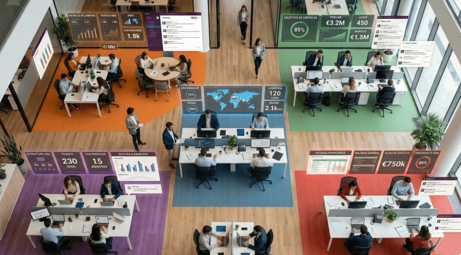 Casos de uso de analítica conversacional por departamento