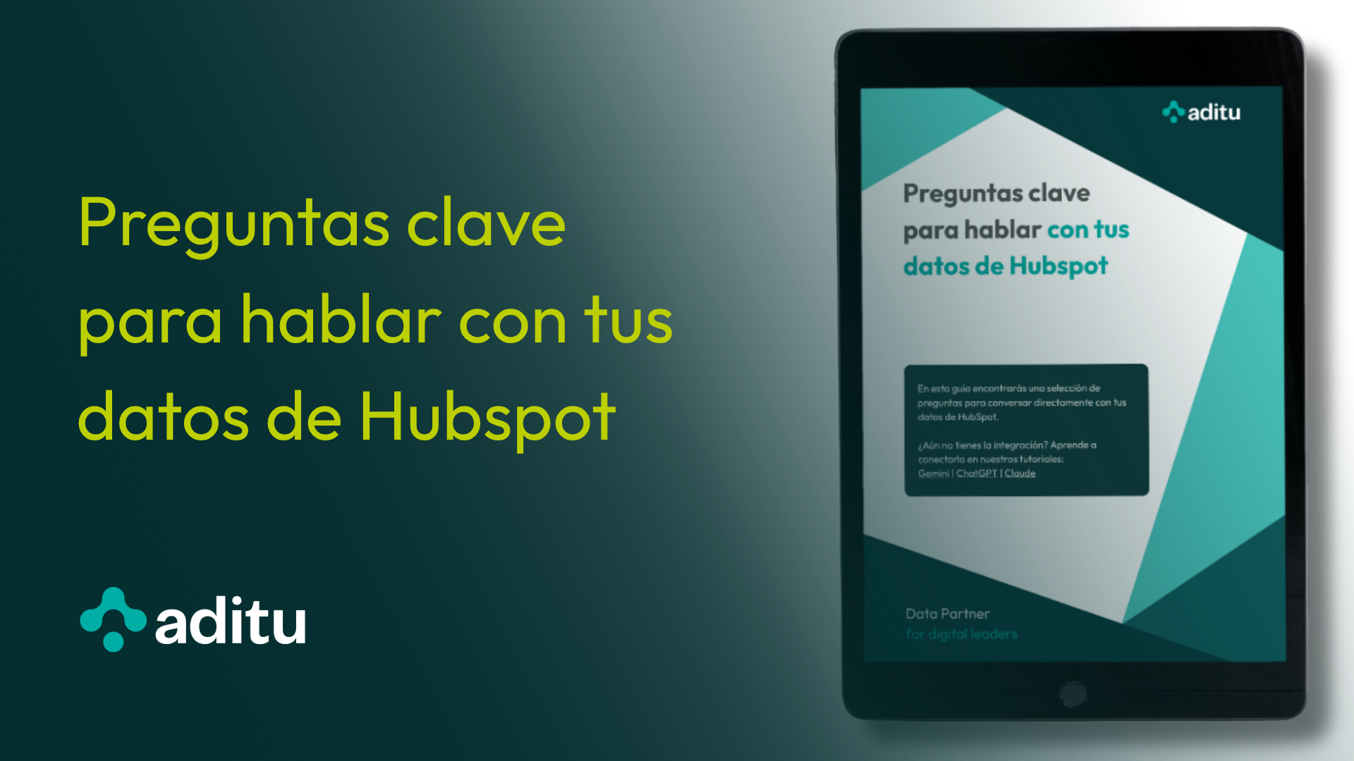 Guía descargable: preguntas para hablar con tus datos de Hubspot