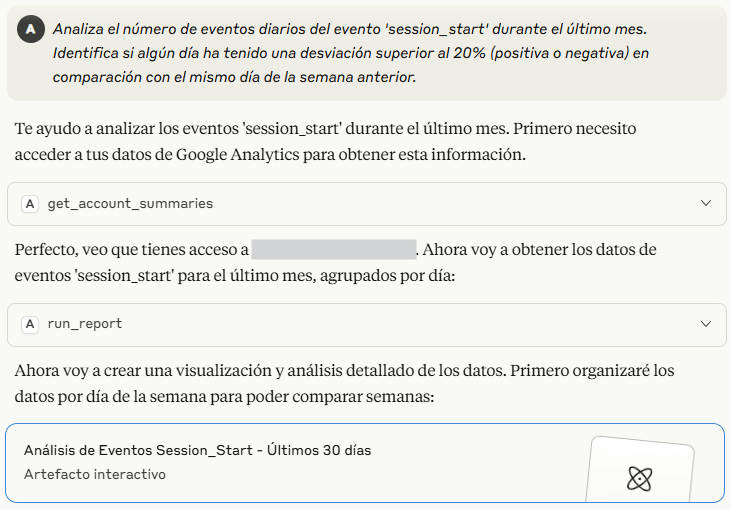 Analiza el número de eventos diarios del evento 'session_start' durante el último mes. Identifica si algún día ha tenido una desviación superior al 20% (positiva o negativa) en comparación con el mismo día de la semana anterior.